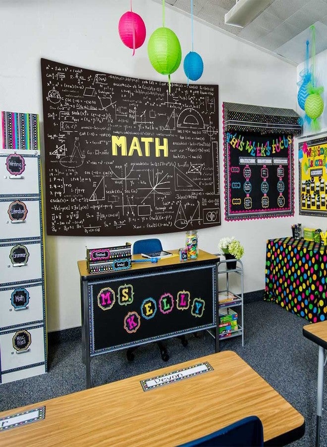 Drgilau Mathematics Tapestry Wall Hanging, Math Classroom Tapestry Math Equation Blackboard Educational Wall Decor Tapestries for Kids Students, Mathematics Formulas Backdrop for Classroom Office 60X40 inch - Image 5
